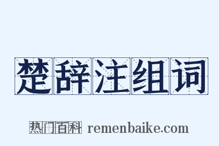 楚辞注组词是什么意思的图片